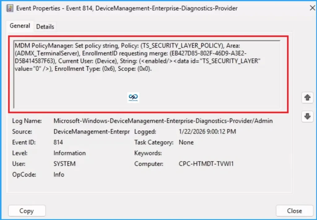 Require use of Specific Security Layer for Remote Connections using Intune 12 Require use of Specific Security Layer for Remote Connections using Intune - Fig.11