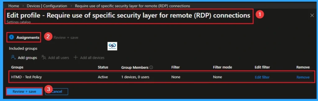 Require use of Specific Security Layer for Remote Connections using Intune 13 Require use of Specific Security Layer for Remote Connections using Intune - Fig.12