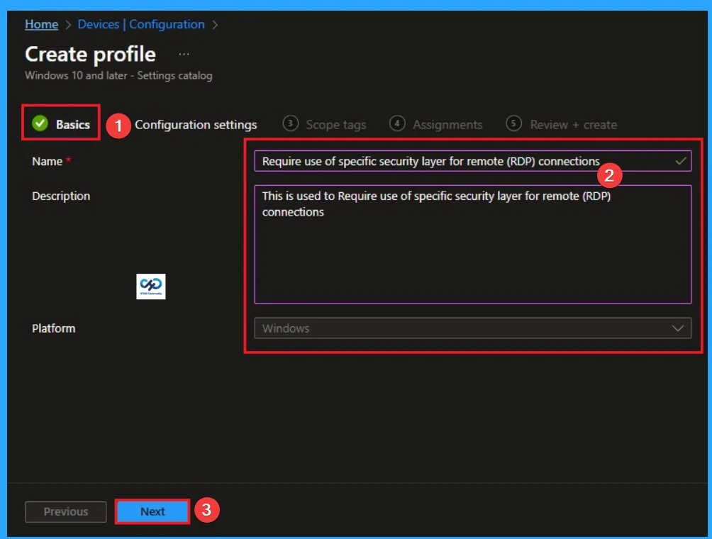 Require use of Specific Security Layer for Remote Connections using Intune 4 Require use of Specific Security Layer for Remote Connections using Intune - Fig.3