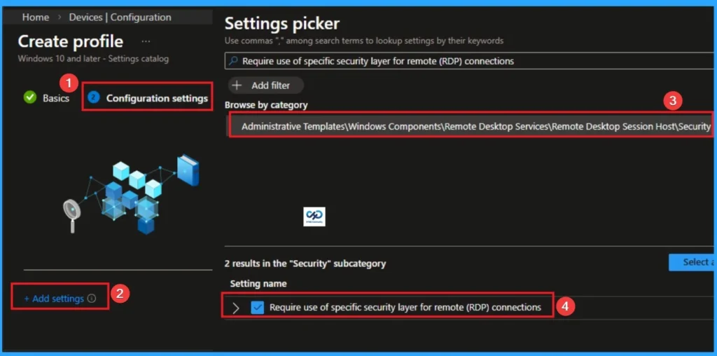 Require use of Specific Security Layer for Remote Connections using Intune 5 Require use of Specific Security Layer for Remote Connections using Intune - Fig.4