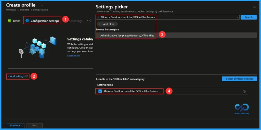 How to Manage Offline Files Feature in Windows using Microsoft Intune 5 How to Manage Offline Files Feature in Windows using Microsoft Intune - Fig.3