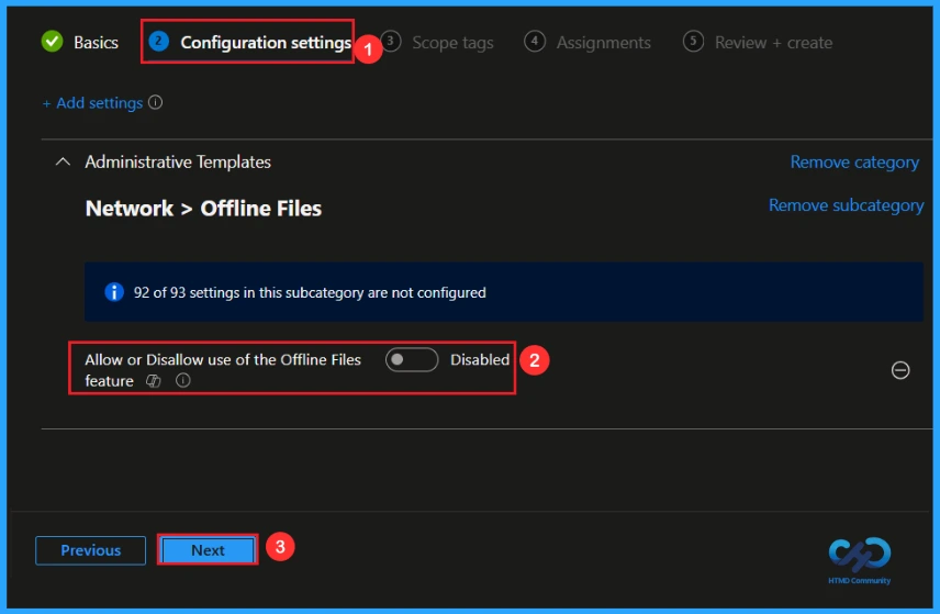 How to Manage Offline Files Feature in Windows using Microsoft Intune 6 How to Manage Offline Files Feature in Windows using Microsoft Intune - Fig.4