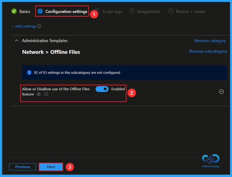How to Manage Offline Files Feature in Windows using Microsoft Intune 7 How to Manage Offline Files Feature in Windows using Microsoft Intune - Fig.5
