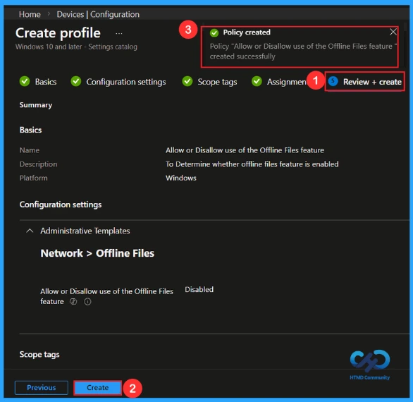 How to Manage Offline Files Feature in Windows using Microsoft Intune 10 How to Manage Offline Files Feature in Windows using Microsoft Intune - Fig.8