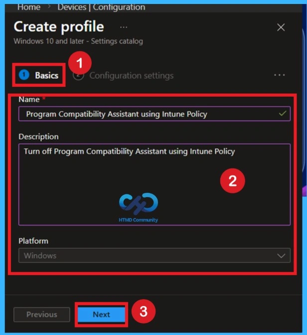 Turn Off Program Compatibility Assistant Configuration using Intune policy -Fig.2