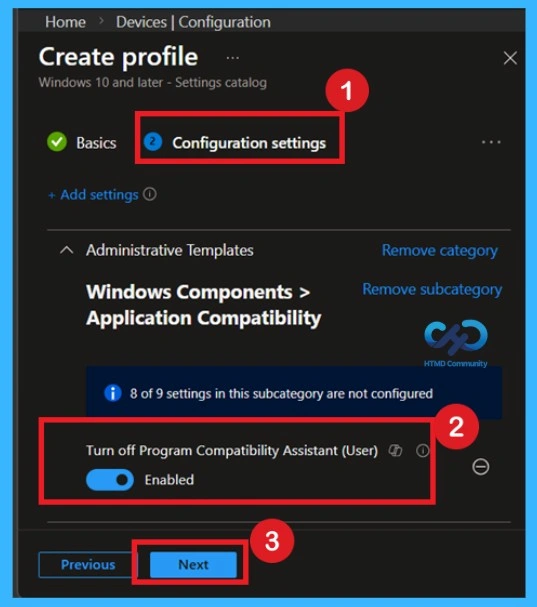 Turn Off Program Compatibility Assistant Configuration using Intune policy -Fig.6
