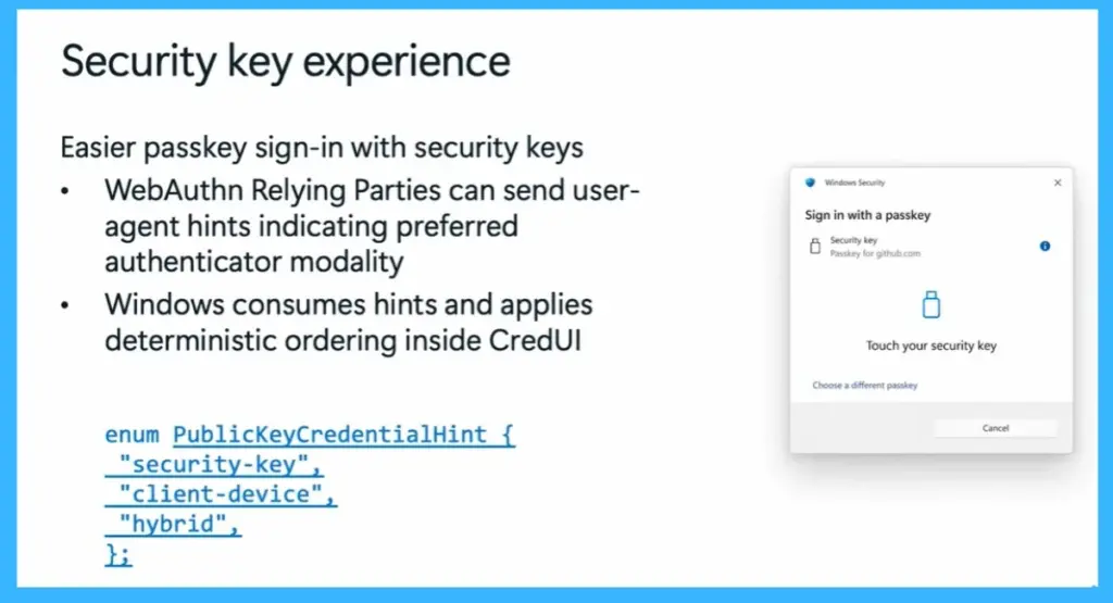 Windows Elevates Passkey Security with Plug-in Credential Manager Integration - Fig.1 Creds to MS