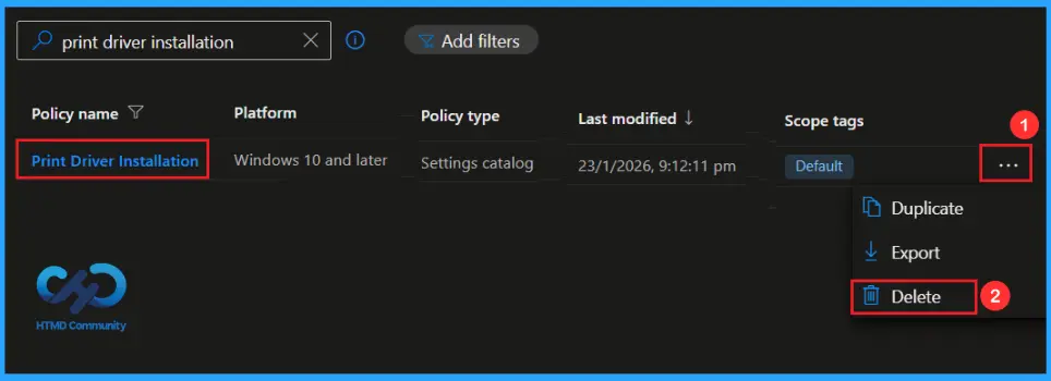 How to Enable or Disable Print Driver Installation Settings using Intune - Fig.13