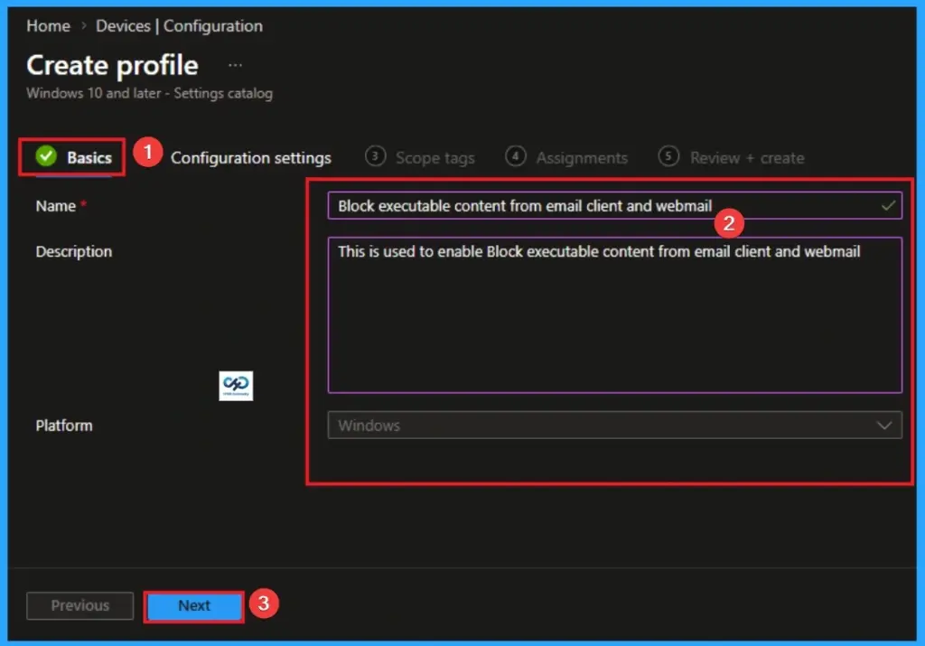 Block Executable Content from Email Client and Webmail in Microsoft Defender using Intune - Fig.3