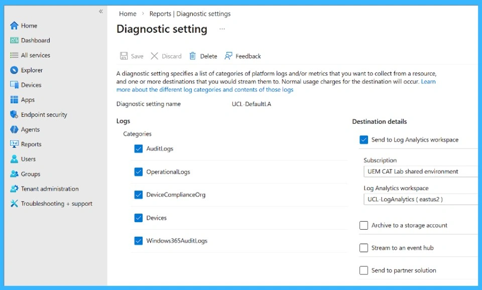 Create Custom Dashboards Alerts and 30-Day Compliance Trends using MS Intune and Azure Log Analytics 3 Create Custom Dashboards Alerts and 30 Day Compliance Trends using MS Intune and Azure Log Analytics - Fig.2 Creds to MS