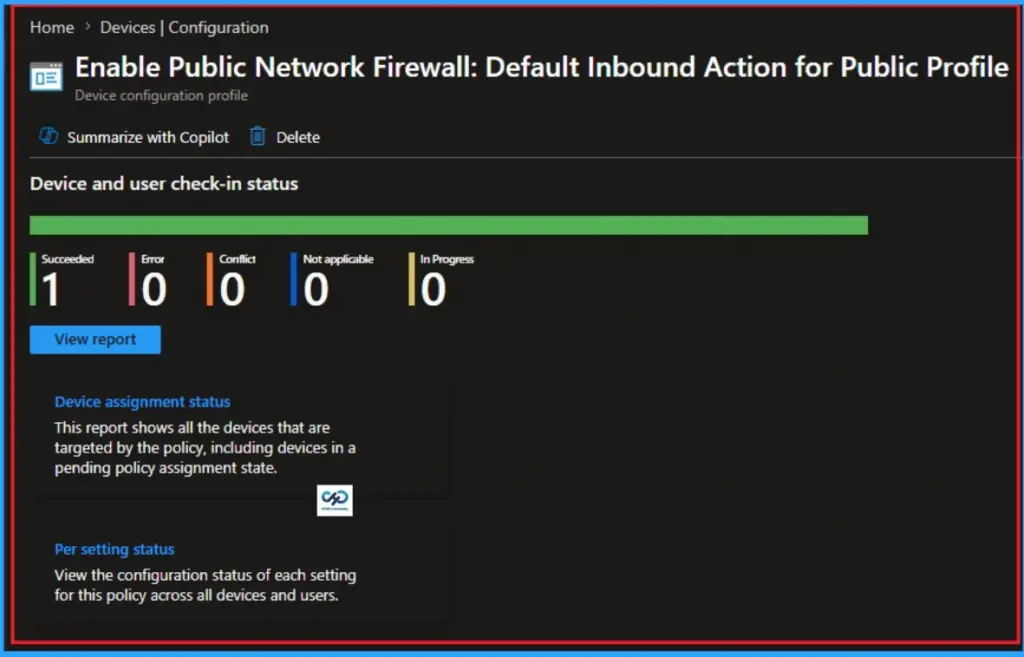Default Inbound Action for Public Profile in Windows Defender Firewall using Intune - Fig.10