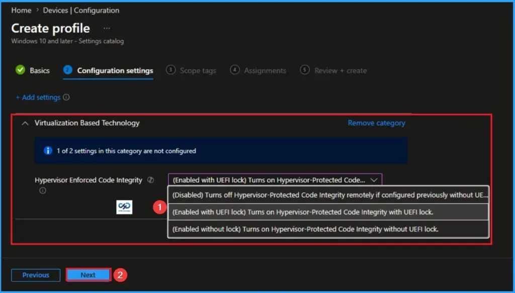 Enable Hypervisor Enforced Code Integrity for Virtualization-Based Security using Intune - Fig.5
