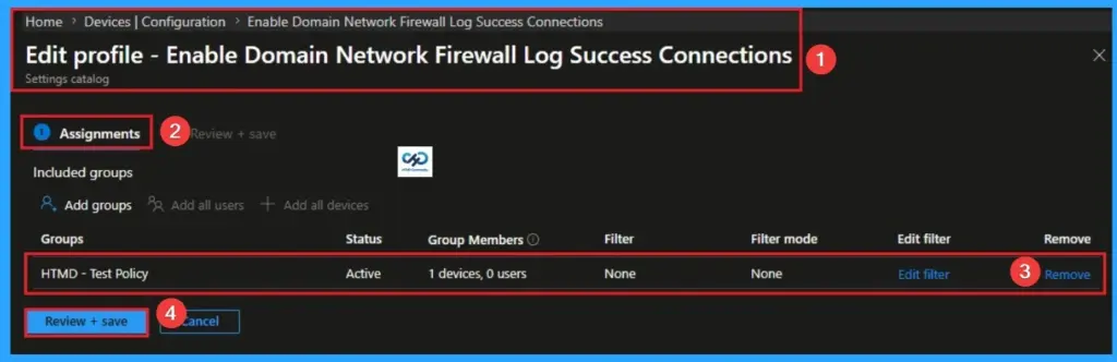 Enable Log Success Connections in Windows Defender Firewall using Intune - Fig.12