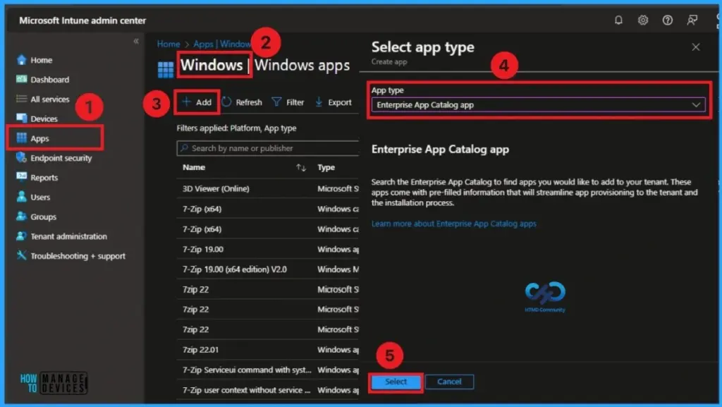 Complete List of Managed Applications in Intune Enterprise App Catalog - Fig.1