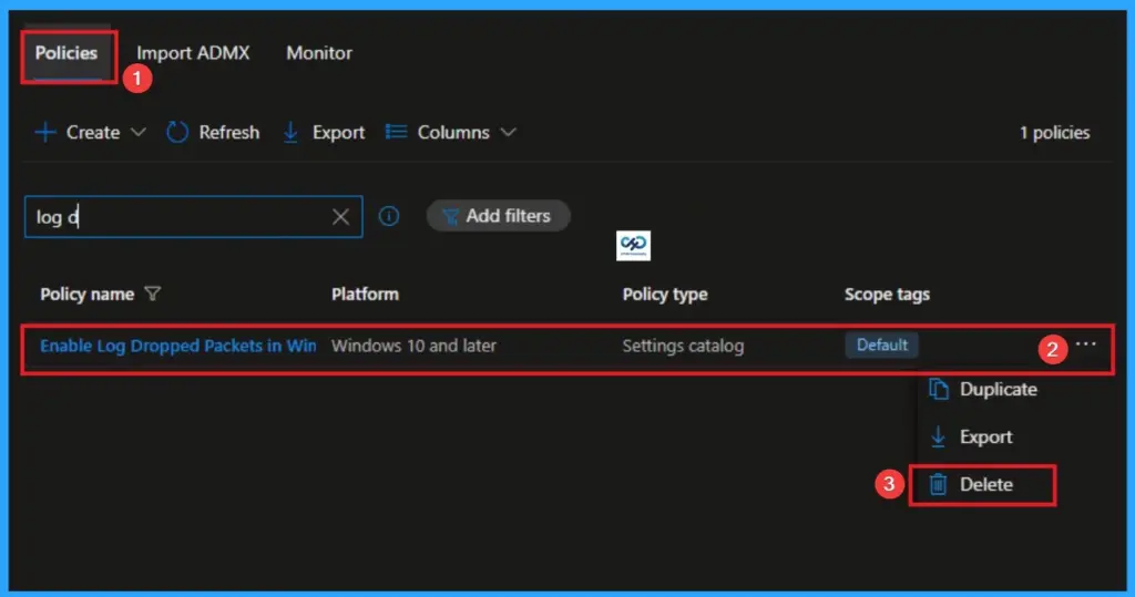 How to Enable Log Dropped Packets in Windows Firewall for Advanced Security using Intune - Fig.13