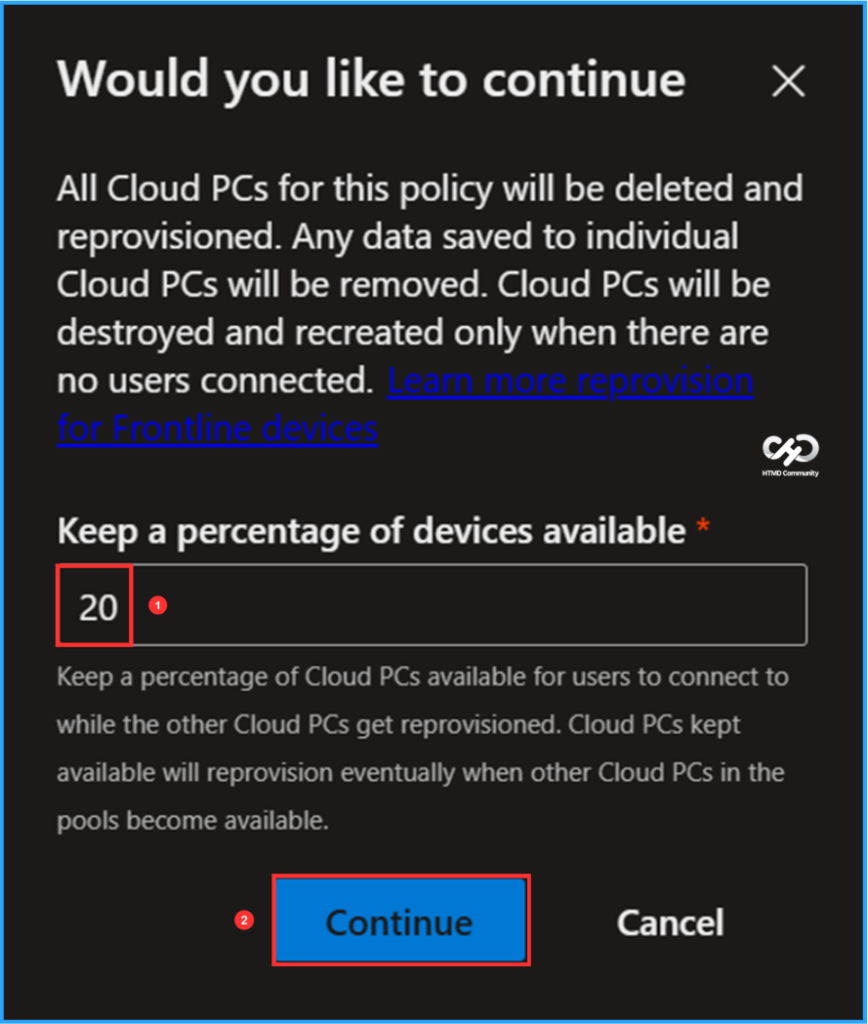 How to Perform Easy Reprovisioning for Windows 365 Frontline Shared Cloud PCs. Fig. 3