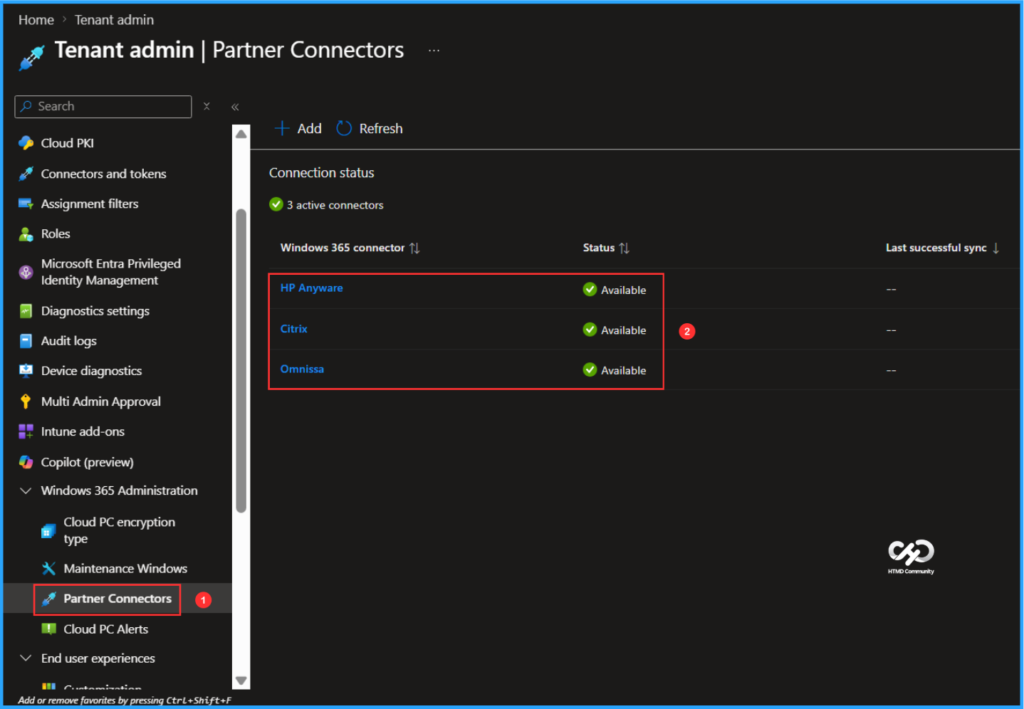 How to add Windows 365 Partner Connectors in Microsoft Intune. Fig. 6