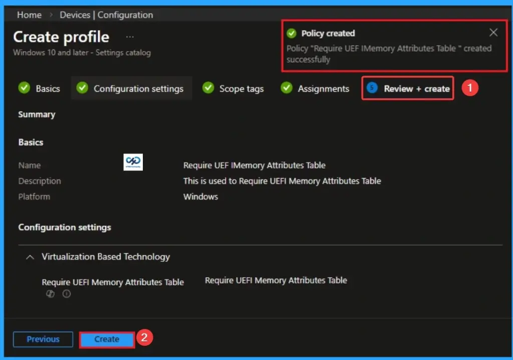 Step-by-Step Guide to UEFI Memory Protection for Virtualization-Based Security using Intune - Fig.8