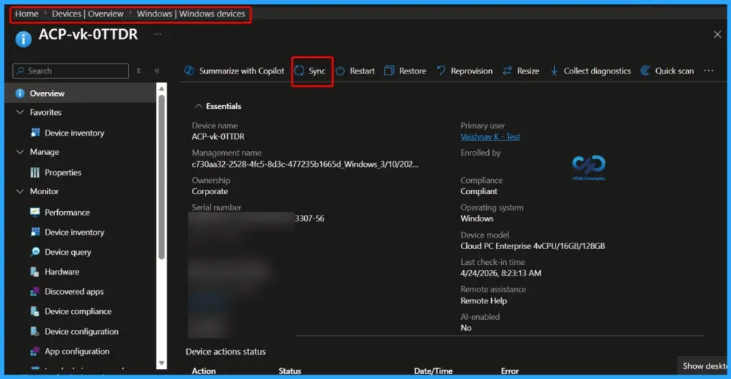 New Sync Button in Microsoft Intune Brings Visibility and Faster Troubleshooting - Fig.2