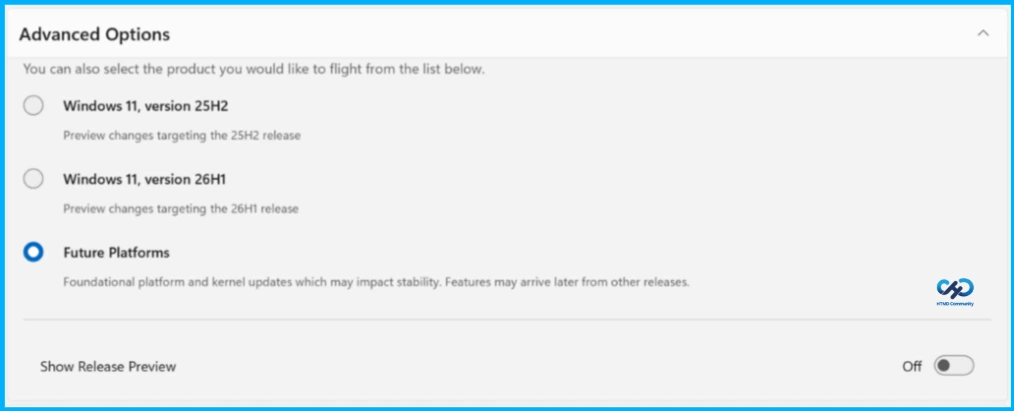 Windows Insider Channel Names changed to Experimental Beta and Release Preview - Fig.2  creds to MS