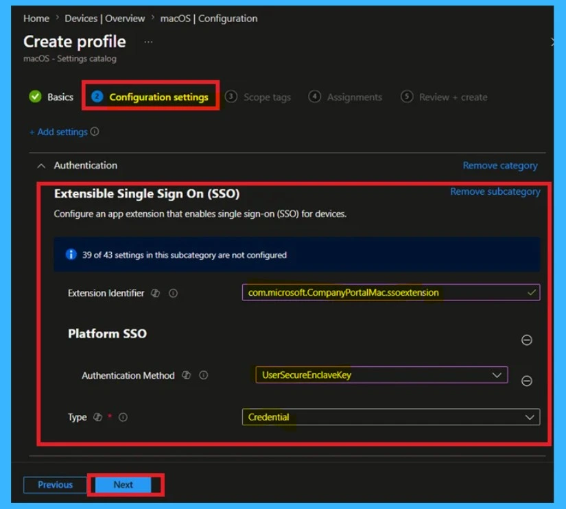 How to Configure SSO in macOS ADE Setup Assistant using MS Intune 3 How to Configure SSO in macOS ADE Setup Assistant using MS Intune- Fig.2