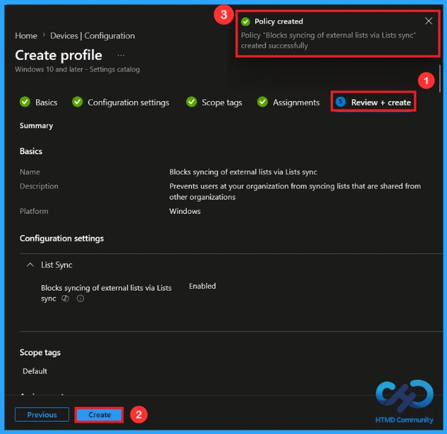 How to Block Syncing of External List Via Lists Sync using Intune 10 How to Block Syncing of External List Via Lists Sync using Intune - Fig.9