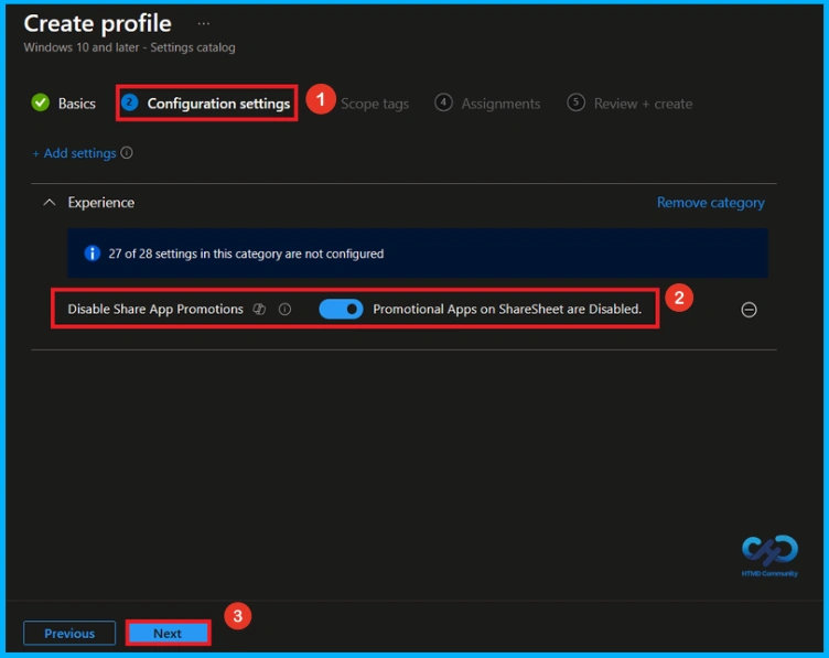 How to Disable Promotional Apps in Windows Share Sheet using Intune 6 Control Promotional Apps in the Windows Share Sheet using Intune - Fig.5