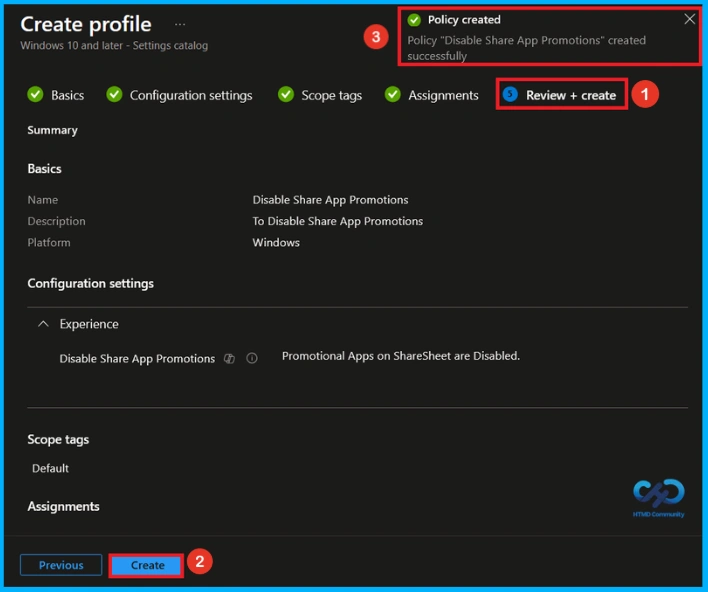 How to Disable Promotional Apps in Windows Share Sheet using Intune 9 Control Promotional Apps in the Windows Share Sheet using Intune - Fig.8
