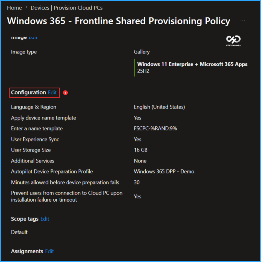 Easy Way to Update User Storage Size for Windows 365 Frontline Shared Cloud PCs. Fig. 3