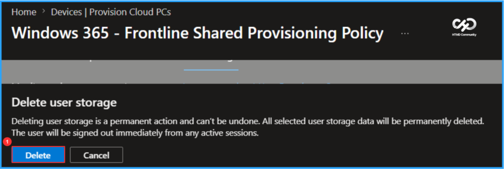 Easy Way to Update User Storage Size for Windows 365 Frontline Shared Cloud PCs. Fig. 8