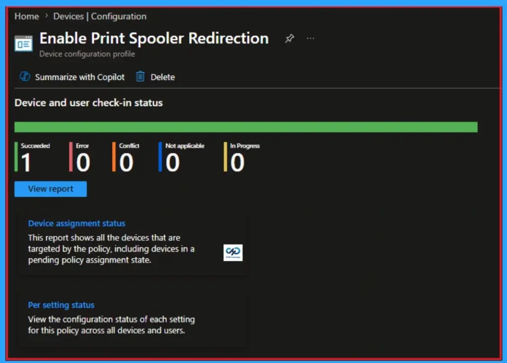 Enable Print Spooler Redirection Guard Option using Intune - Fig.10