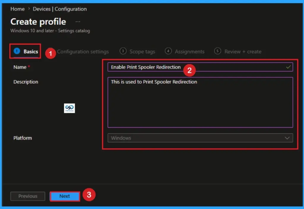 Enable Print Spooler Redirection Guard Option using Intune - Fig.3