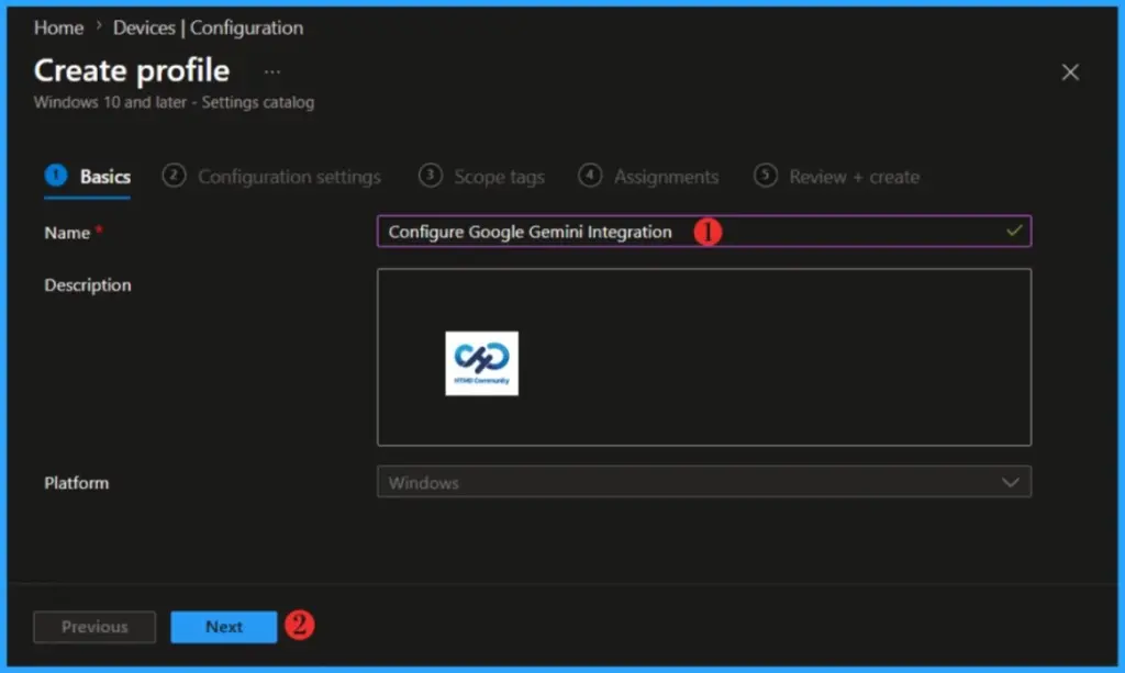 How to Configure Google Gemini Integration Settings using Microsoft Intune- Fig.02