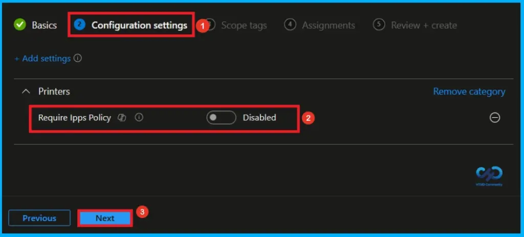 Secure Printer Installations with Intune by Allowing only IPPS Printers using TLS - Fig.5