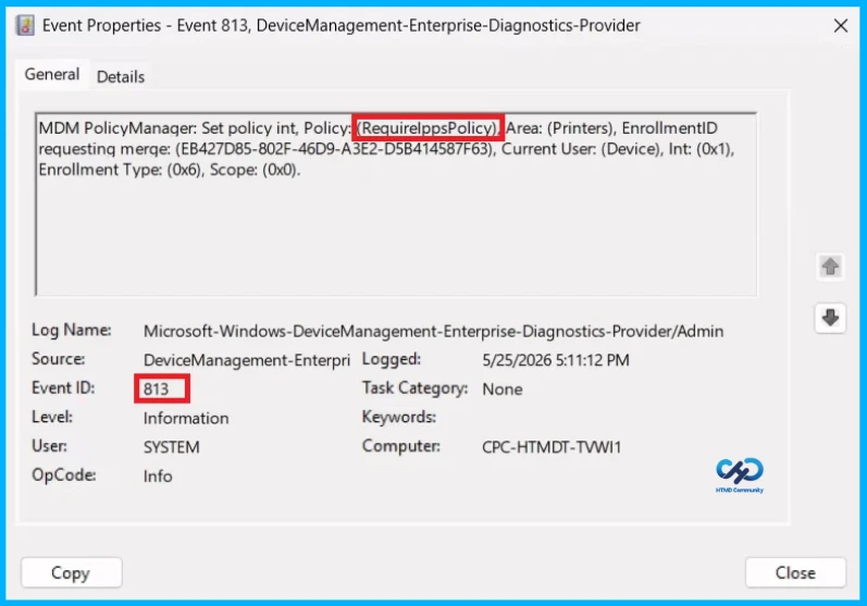 Secure Printer Installations with Intune by Allowing only IPPS Printers using TLS - Fig.11