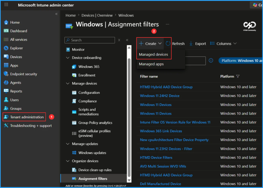 How to Create Filter for All Windows 365 Cloud PCs with a Specific Configuration using Intune 2 How to Create Filter for All Windows 365 Cloud PCs with a Specific Configuration using Intune. Fig. 1