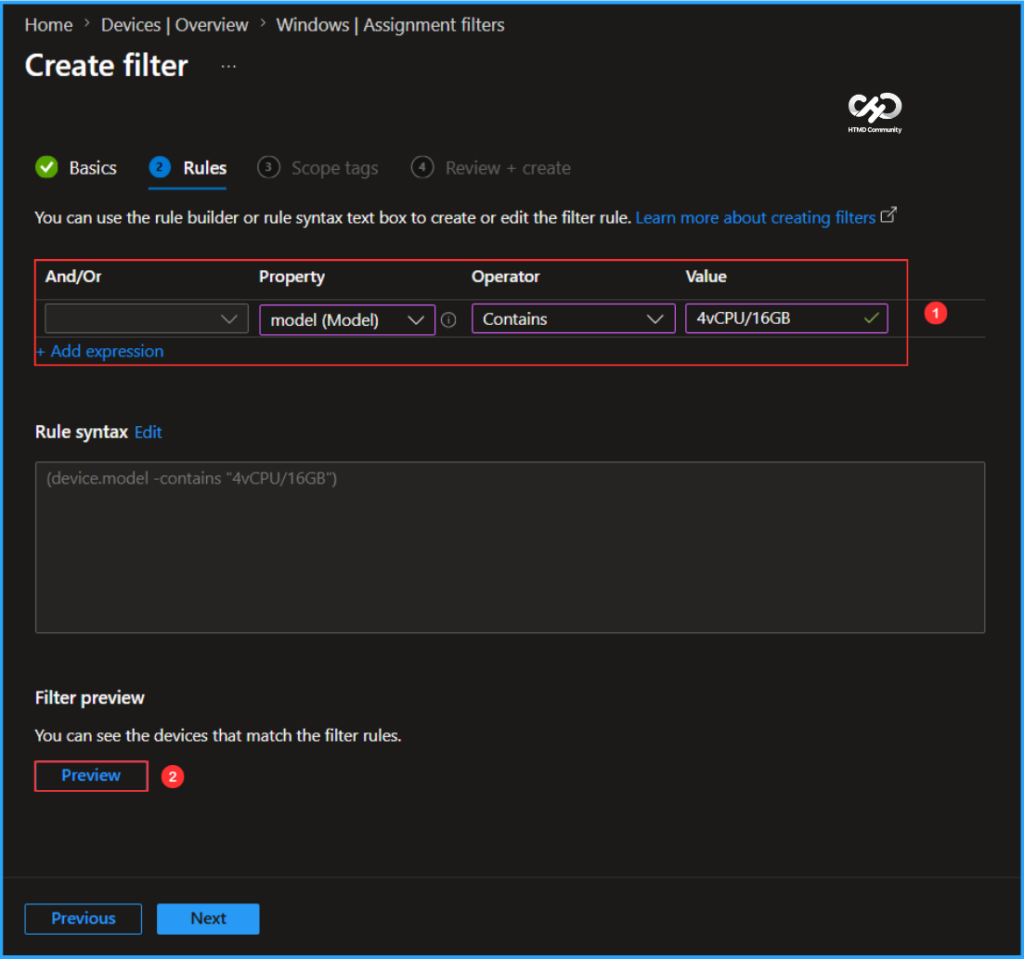 How to Create Filter for All Windows 365 Cloud PCs with a Specific Configuration using Intune 4 How to Create Filter for All Windows 365 Cloud PCs with a Specific Configuration using Intune 1