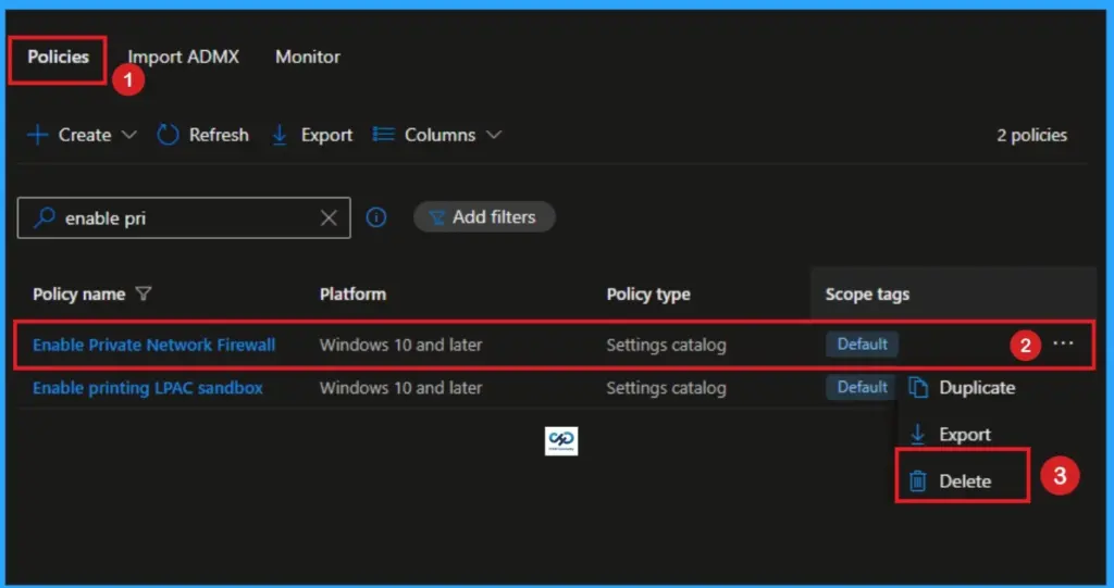 How to Enable Private Network Firewall to Filter Network Traffic using Intune - Fig.13