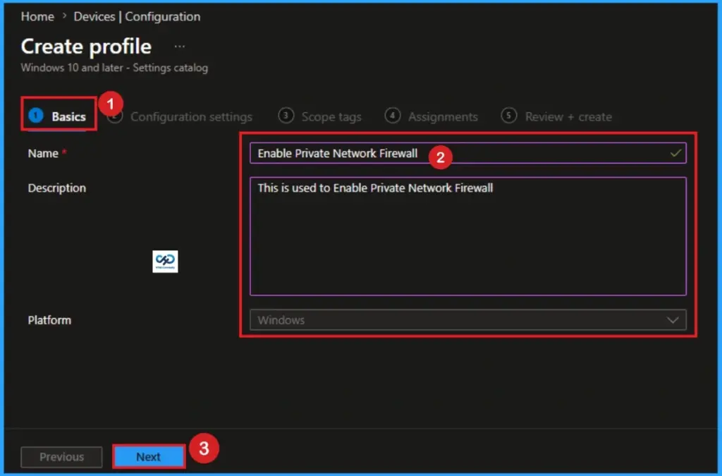 How to Enable Private Network Firewall to Filter Network Traffic using Intune - Fig.3