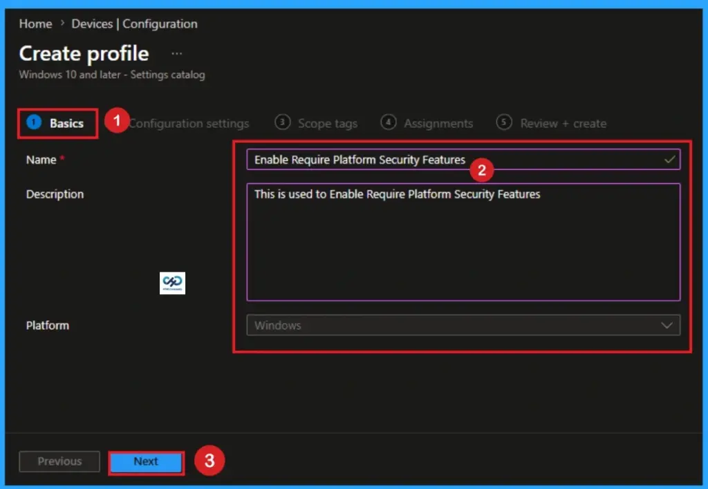 How to Enable Require Platform Security Features Policy using Intune 4 How to Enable Require Platform Security Features Policy using Intune - Fig.3