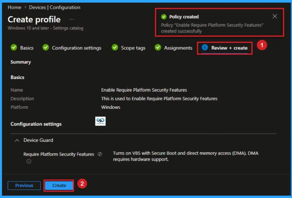 How to Enable Require Platform Security Features Policy using Intune 9 How to Enable Require Platform Security Features Policy using Intune - Fig.8