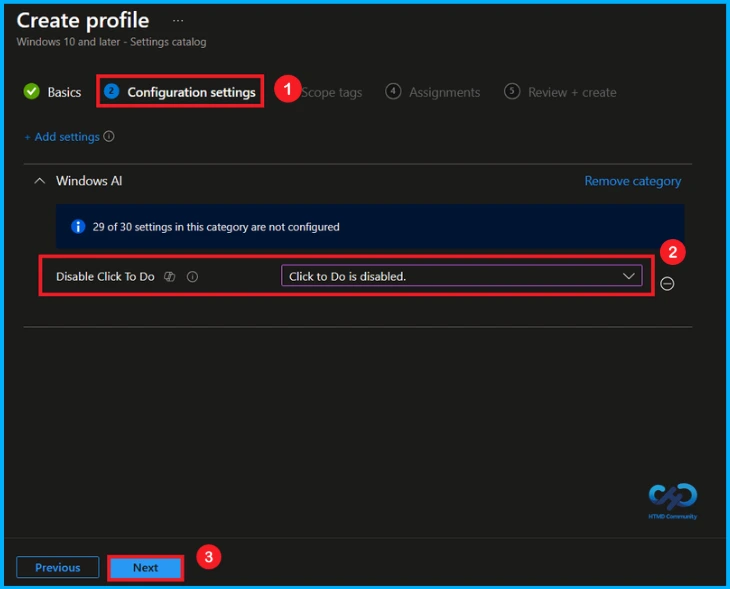 Disable Click to Do Feature on Windows Devices using Intune Policy 6 Disable Click to Do Feature on Windows Devices Using Intune Policy - Fig.5