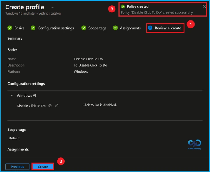 Disable Click to Do Feature on Windows Devices using Intune Policy 9 Disable Click to Do Feature on Windows Devices Using Intune Policy - Fig.8