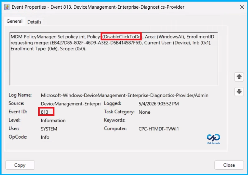 Disable Click to Do Feature on Windows Devices using Intune Policy 11 Disable Click to Do Feature on Windows Devices Using Intune Policy - Fig.10