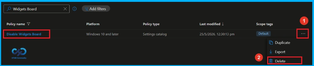 How to Manage the Widgets Board Experience using Microsoft Intune 13 How to Manage the Widgets Board Experience using Microsoft Intune 2