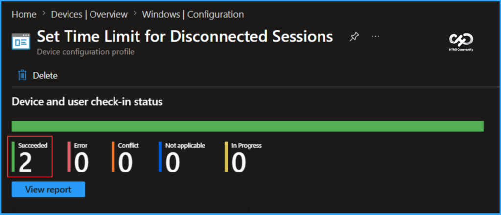 How to Set Time Limit for Disconnected Sessions on Windows 365 Flex Shared Cloud PCs using Intune. Fig. 10
