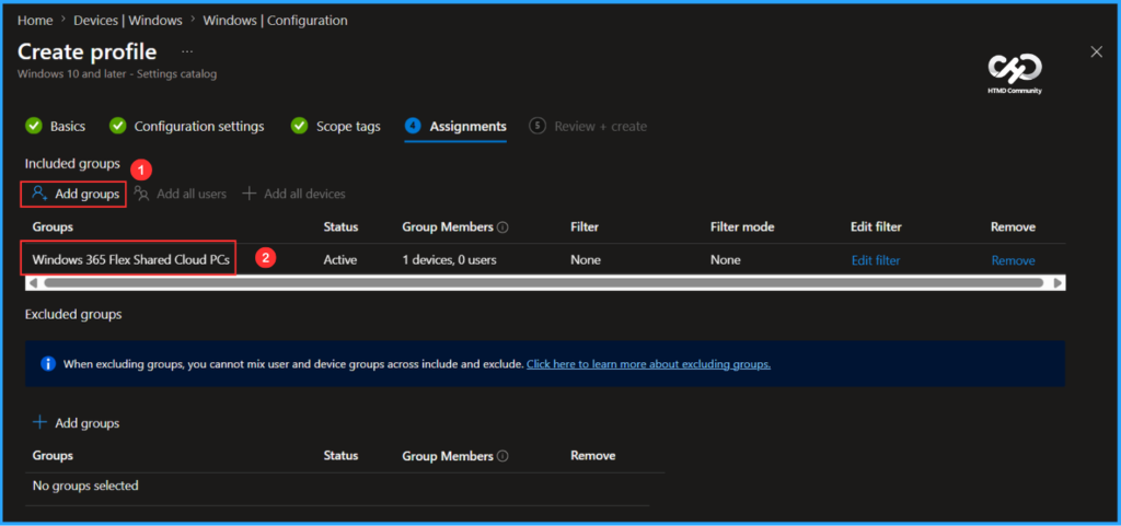 How to Set Time Limit for Disconnected Sessions on Windows 365 Flex Shared Cloud PCs using Intune. Fig. 8