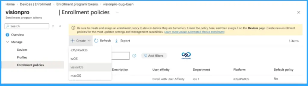 Intune Now Supports visionOS and tvOS with Easier Device Enrollment - Fig.1 - Creds to MS