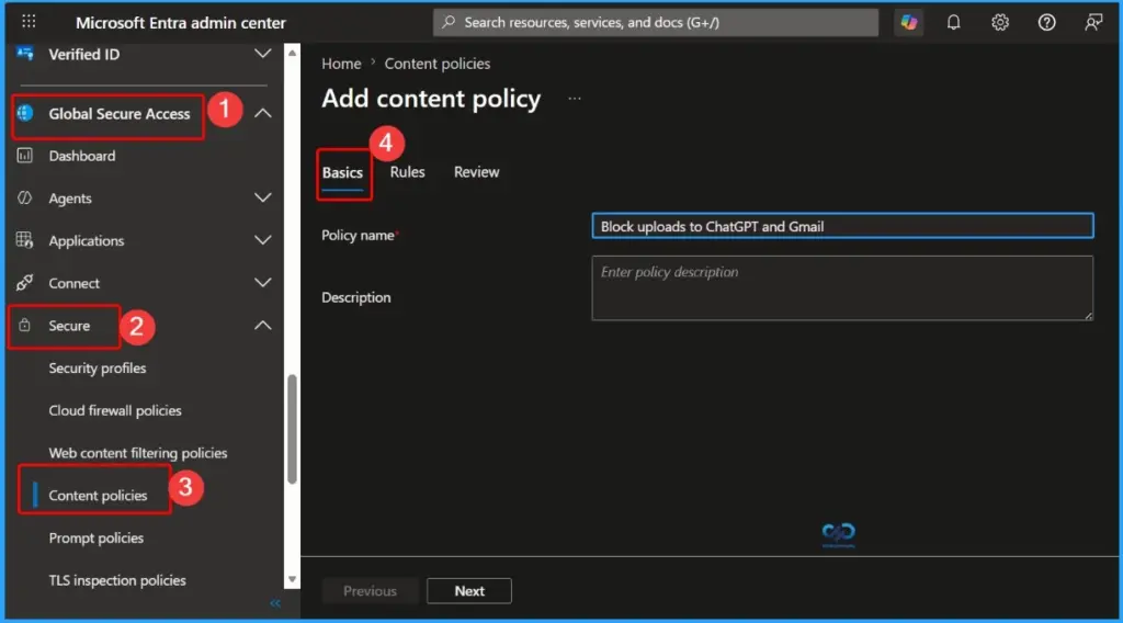 Microsoft Entra Global Secure Access Blocks Sensitive File Uploads to ChatGPT and Gmail - Fig.1