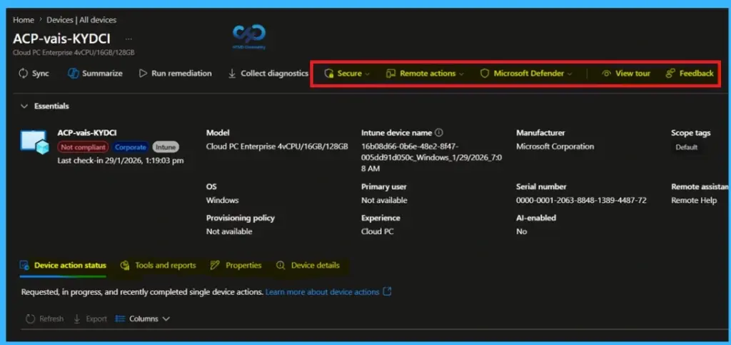 Preview New Device View in MS Intune Simplifies Device Actions with Better Layout and Reporting Access 3 Preview New Device View in MS Intune Simplifies Device Actions with Better Layout and Reporting Access -Fig.2